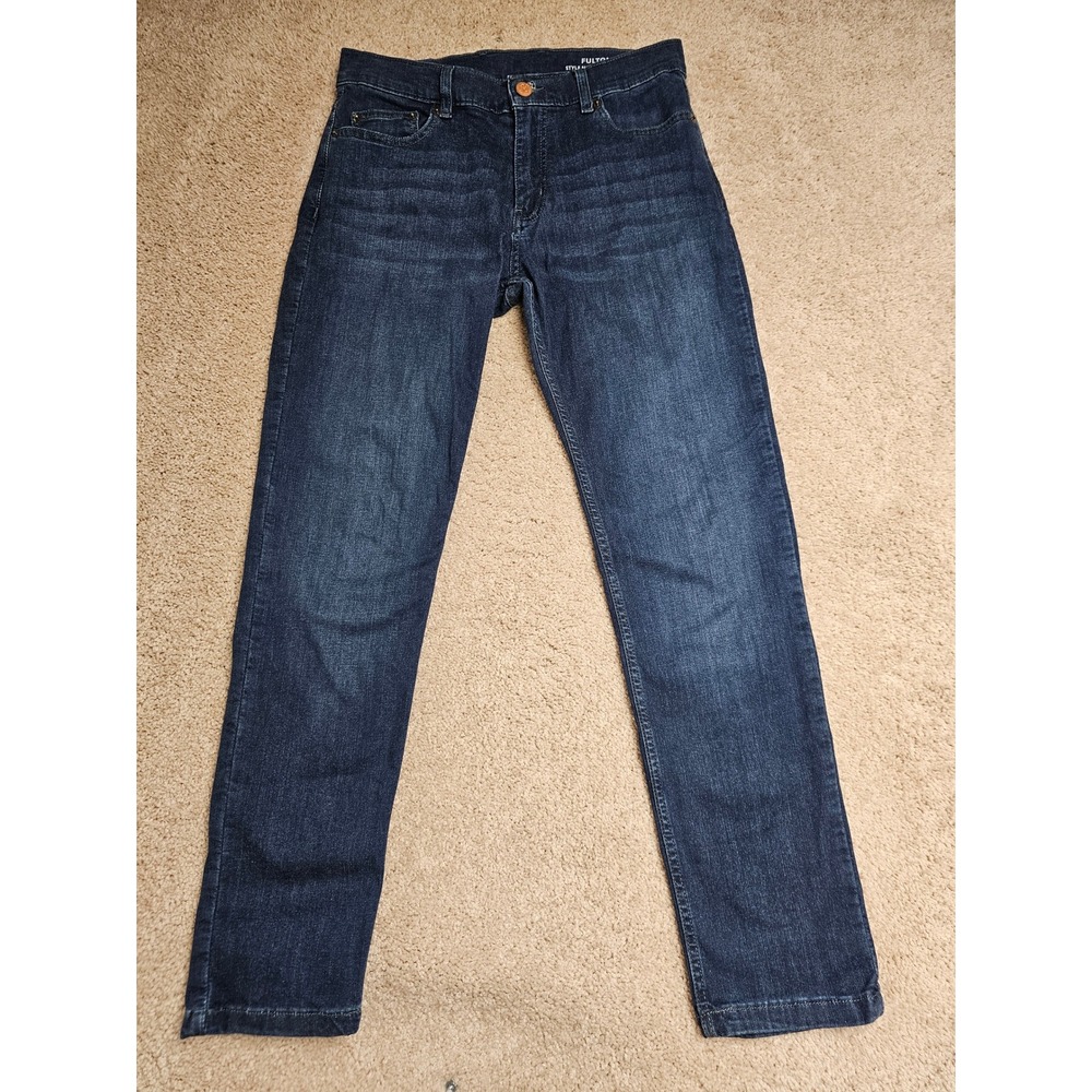 Mugsy Jeans Fultons Dark Wash Straight Leg Stretch Denim FLX3NFU-32X32 Mens